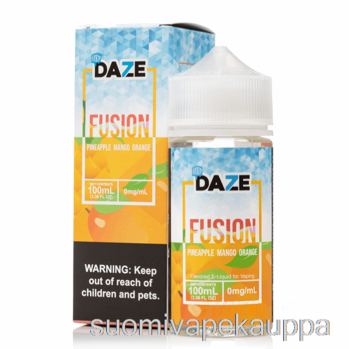 Vape Box Jäätynyt Ananas Mango Appelsiini - 7 Daze Fuusio - 100ml 3mg